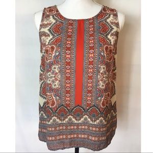 Cynthia Rowley Paisley Boho Turkish Floral Tank